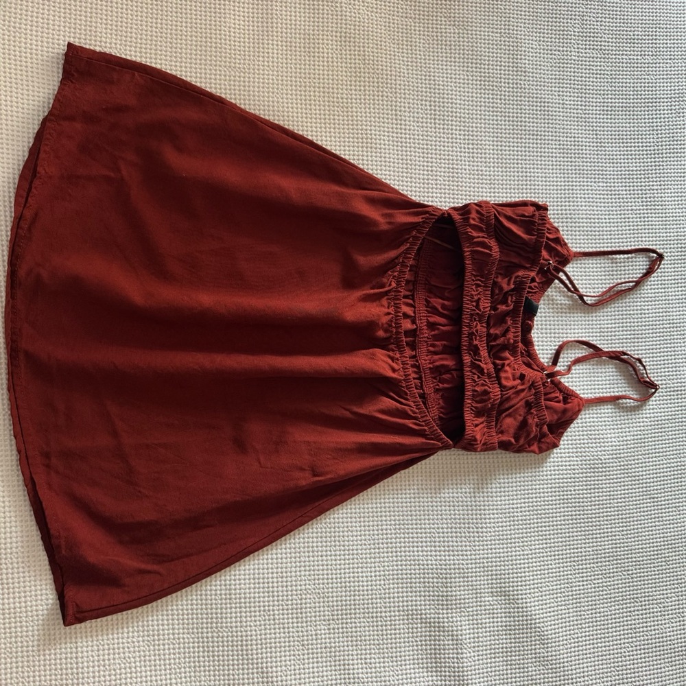 Pull&Bear Rust Red Dress - Picture 9 of 9